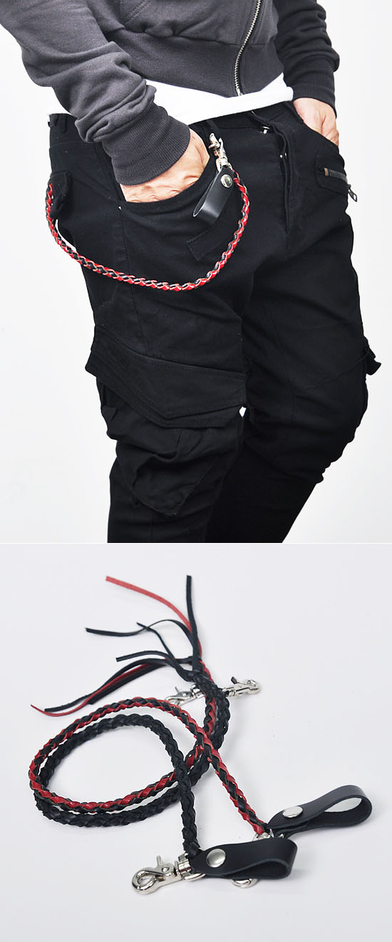 Accessories Gadgets Braided Fashion Leather KeychainGadget 23 GUYLOOK Men's Trendy